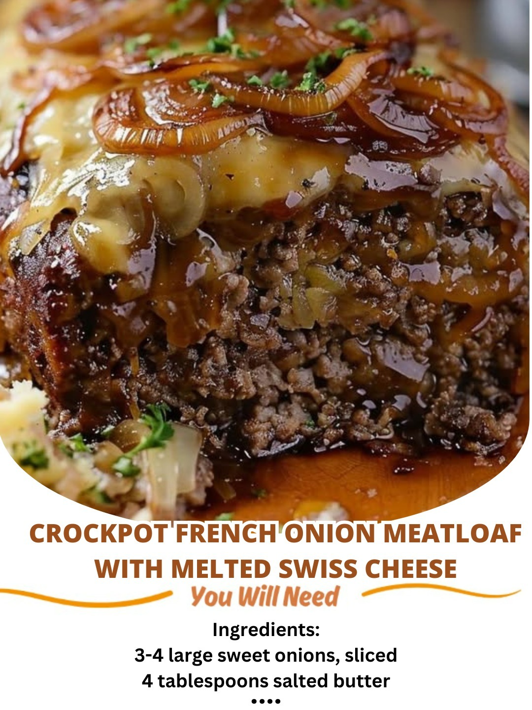 Crockpot French Onion Meatloaf with Melted Swiss Cheese: A Flavorful, Slow-Cooked Delight!