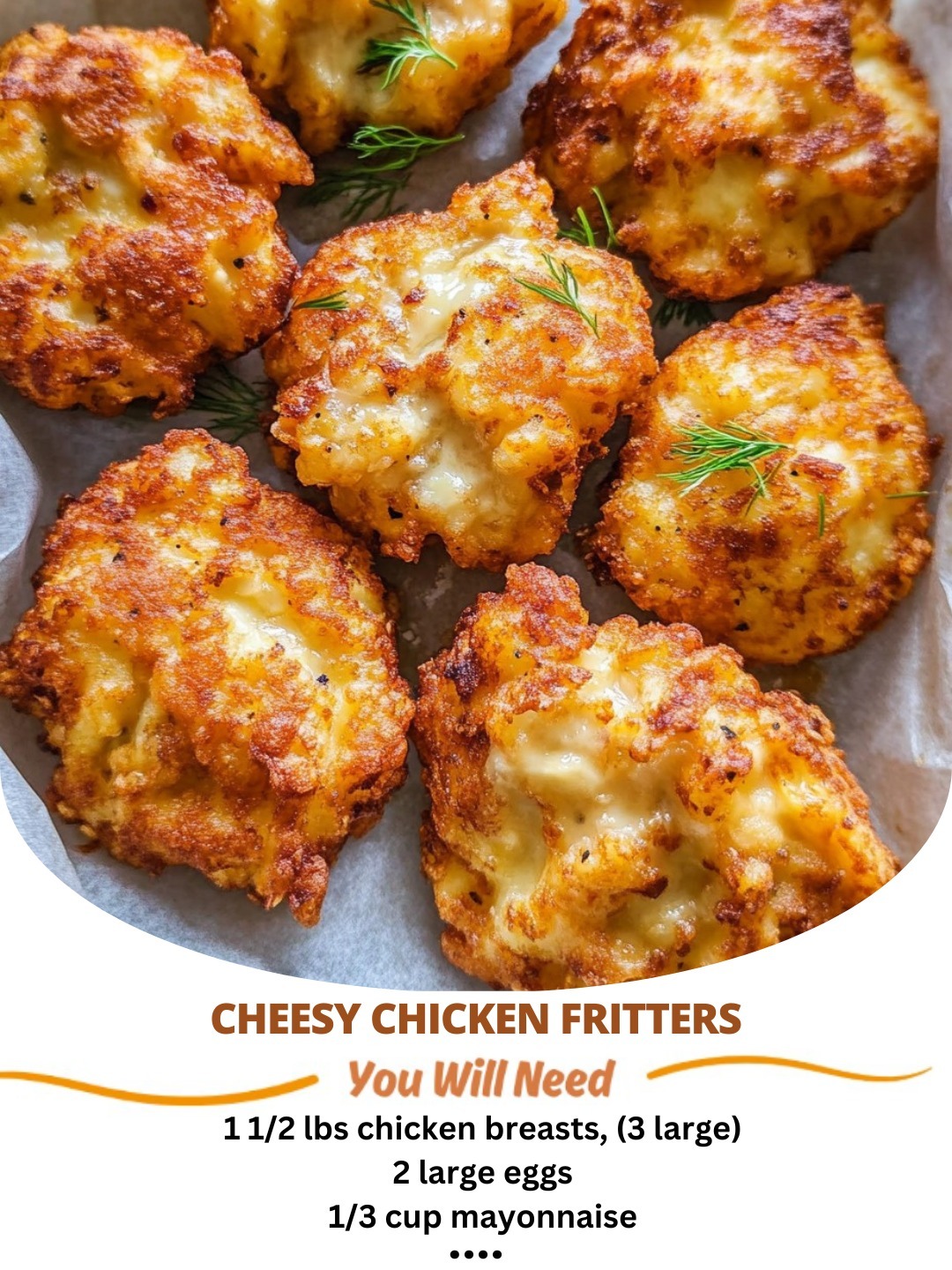 Cheesy Chicken Fritters