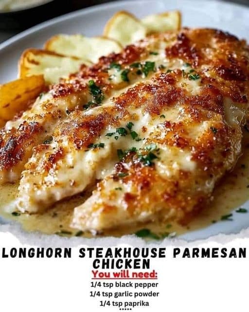 Longhorn Steakhouse’s Parmesan Crusted Chicken