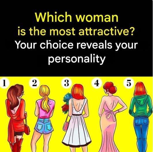Which Woman is the Most Attractive? Your Choice Reveals Your Personality