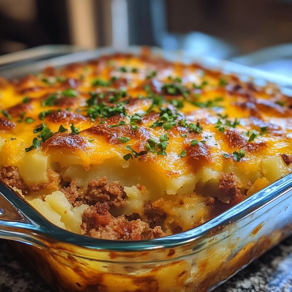 Delicious Loaded Potato and Meatloaf Casserole