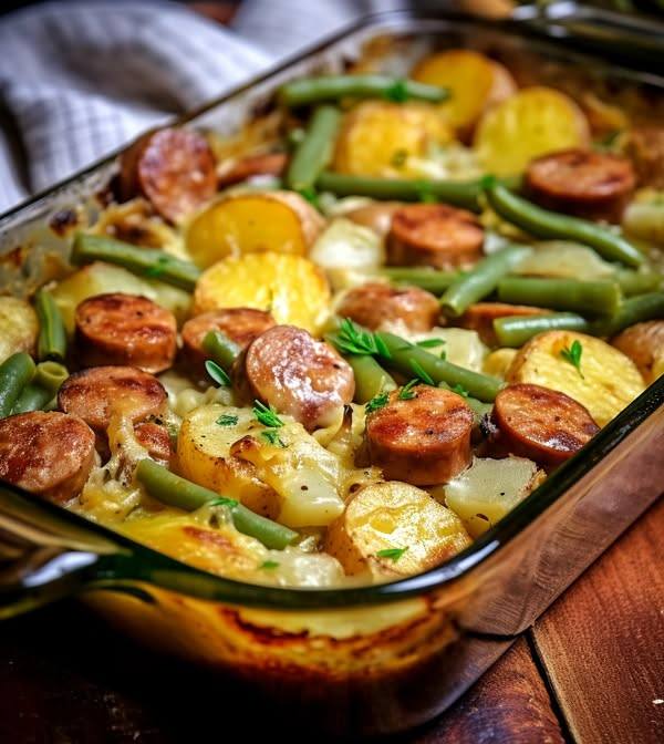 Sausage Green Bean Potato Casserole
