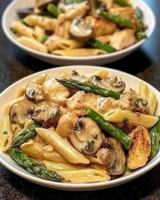 Crispy Golden Chicken with Parmesan Mushroom Sauce