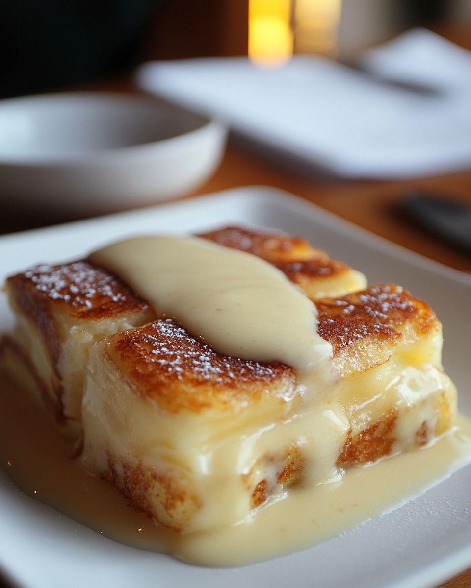 Baked Pancakes with Vanilla Sauce