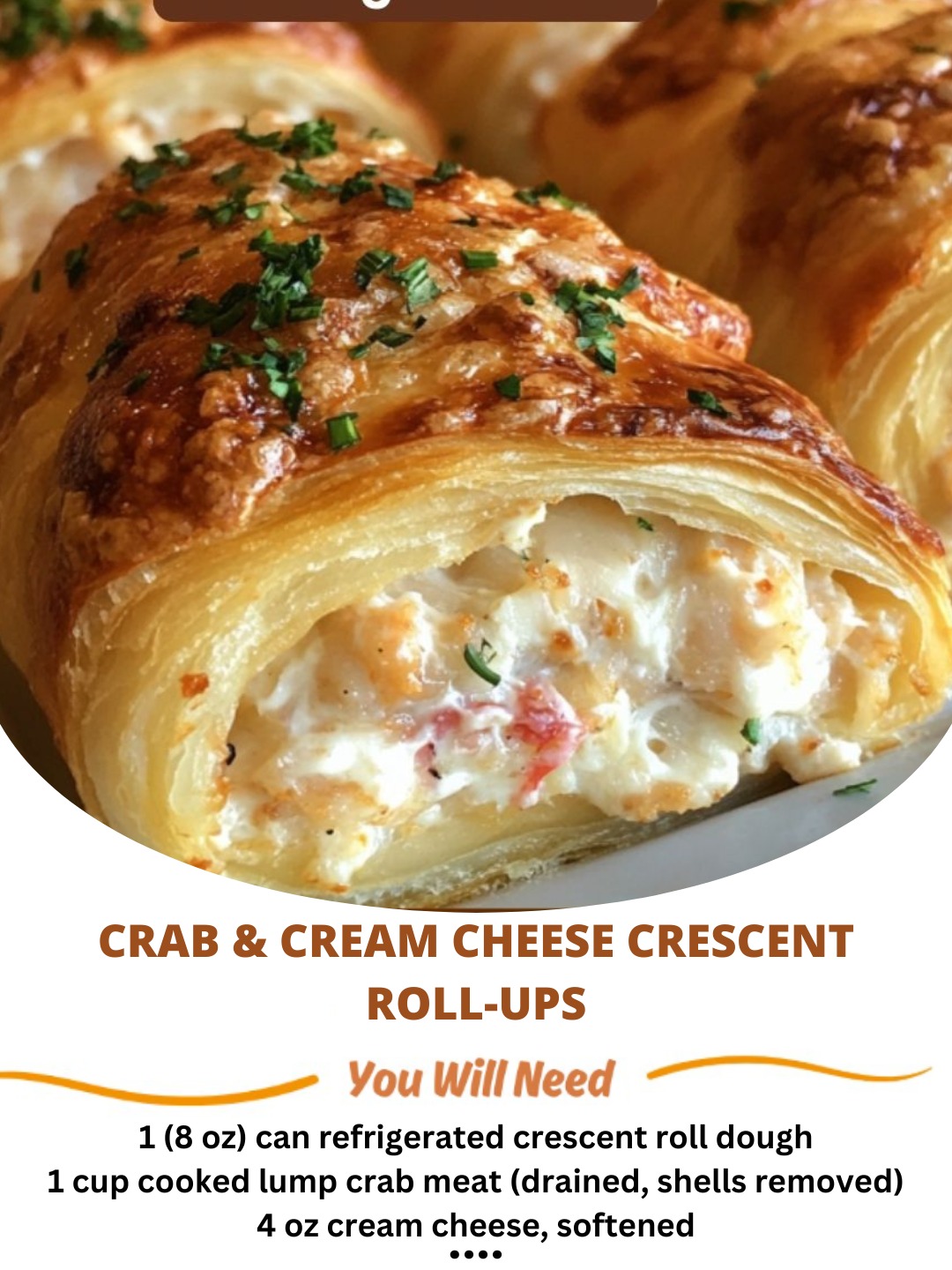 Crab & Cream Cheese Crescent Roll-Ups