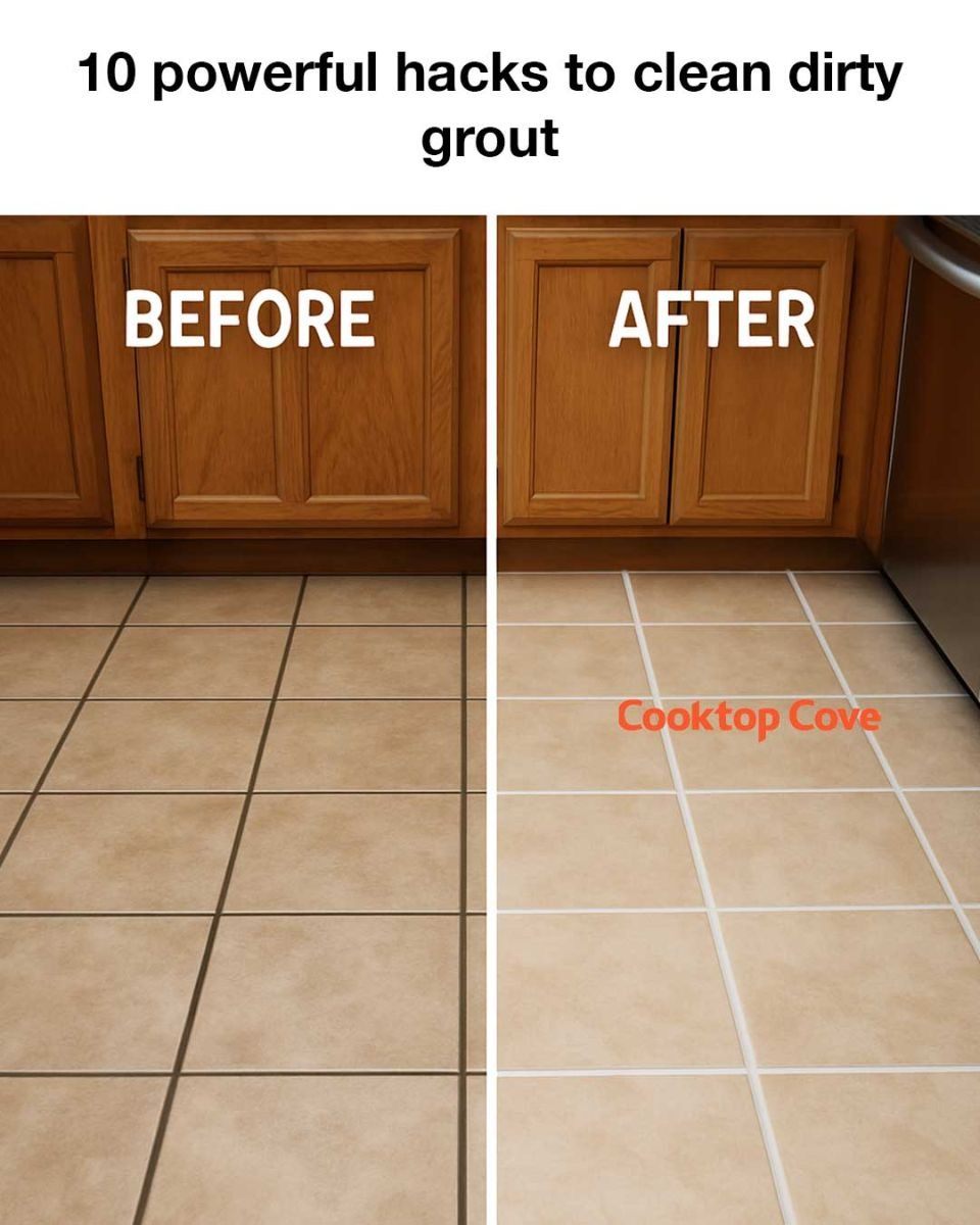 10 powerful hacks to clean dirty grout