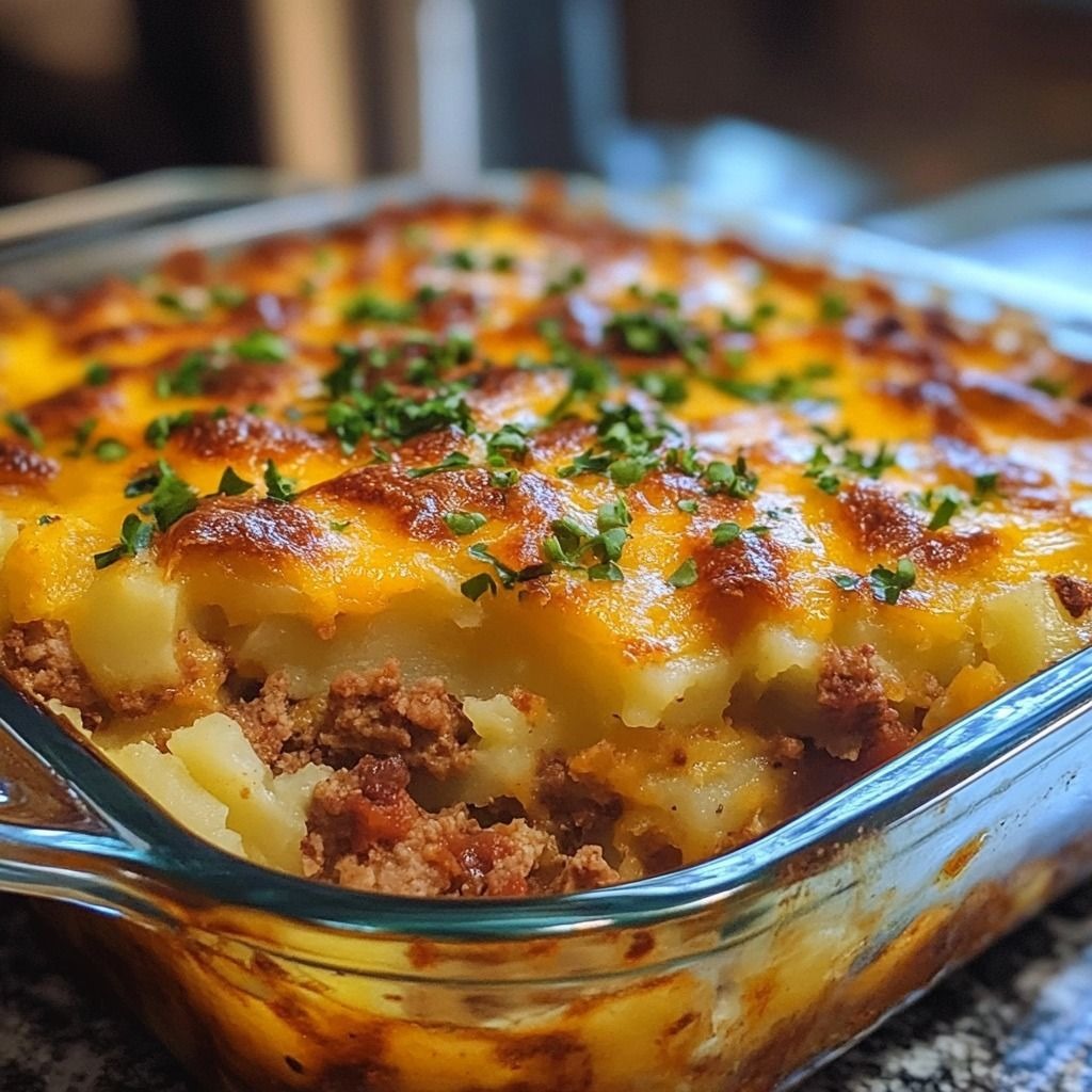 Delicious Loaded Potato and Meatloaf Casserole
