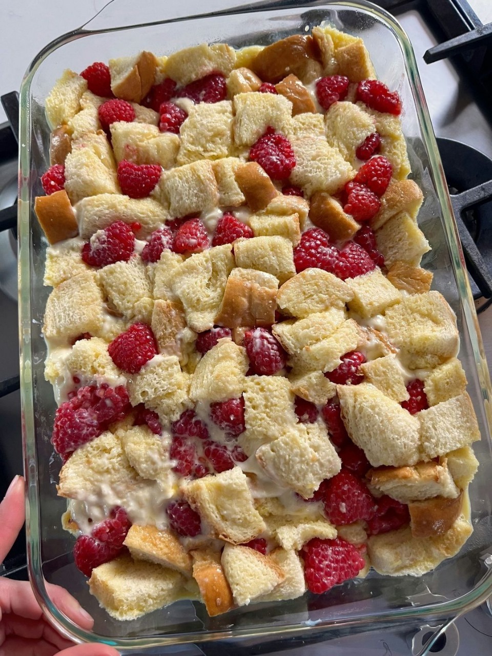 Raspberry Cheesecake French Toast Bake
