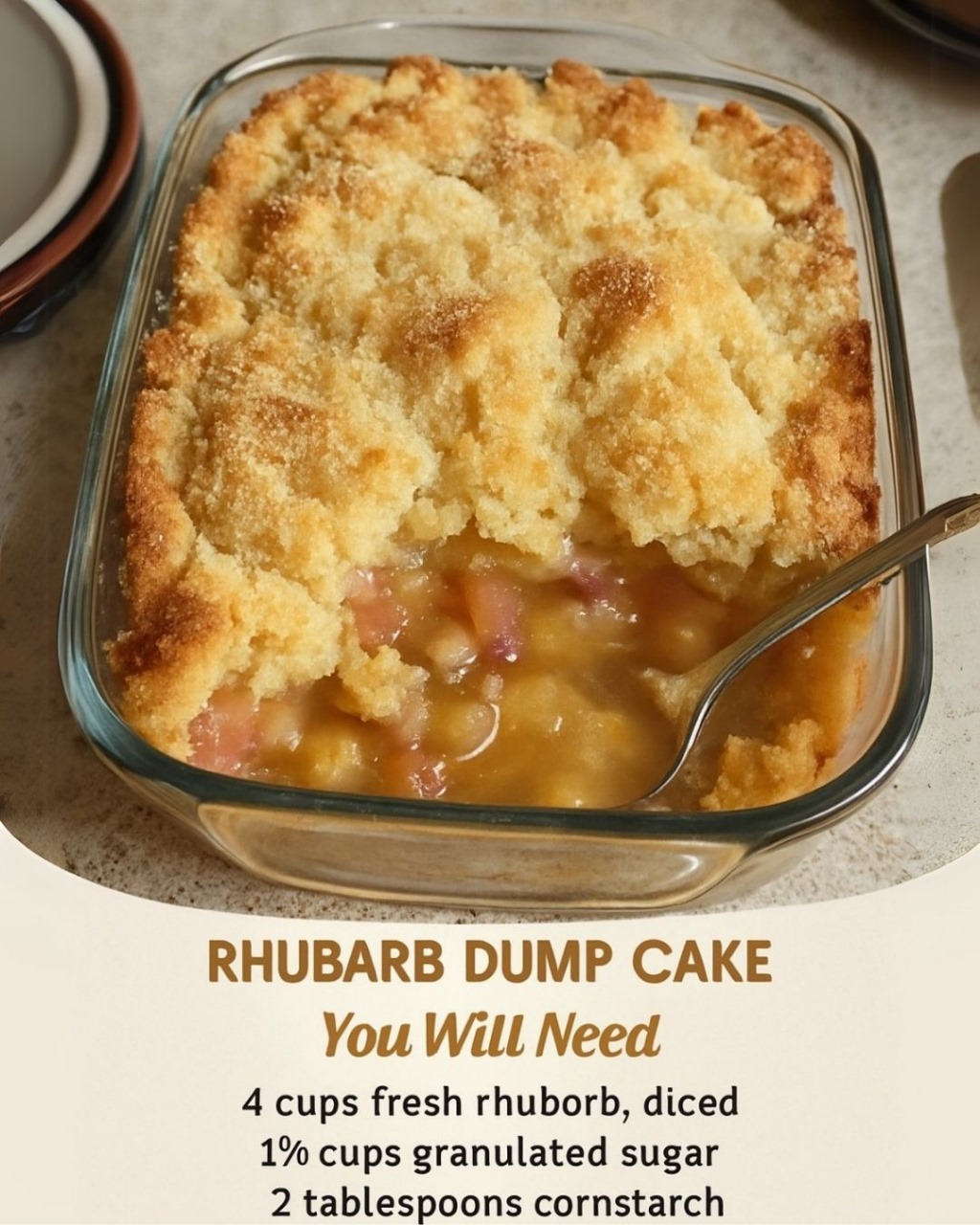 Rhubarb Dump Cake