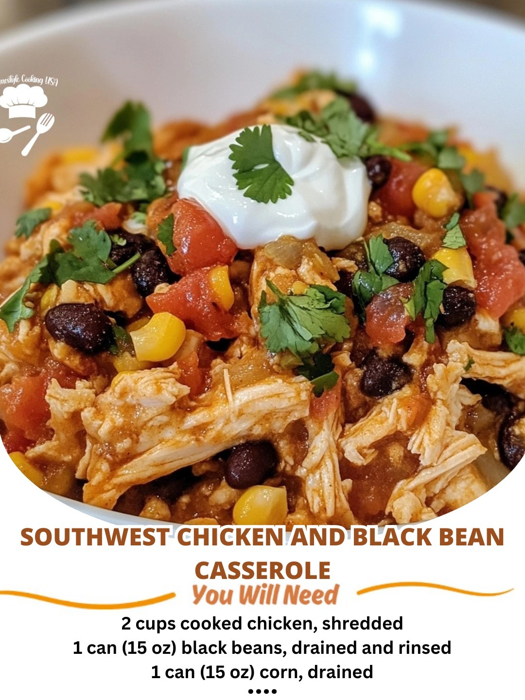 Southwest Chicken and Black Bean Casserole recip