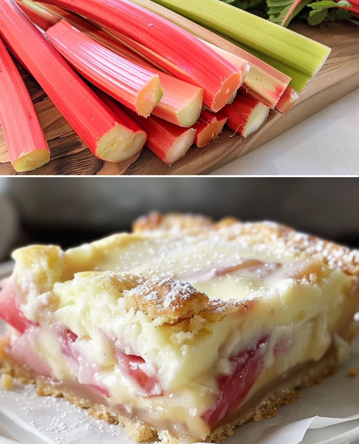Rhubarb Custard Bars