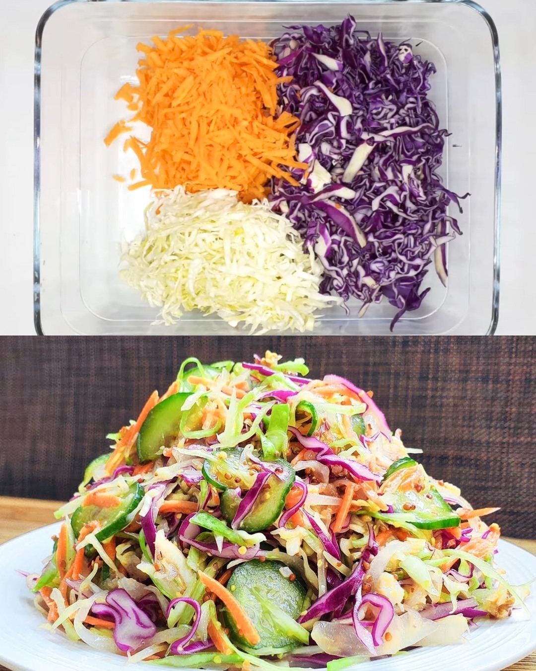 Fresh & Crunchy Cabbage Salad with Creamy Mustard Dressing