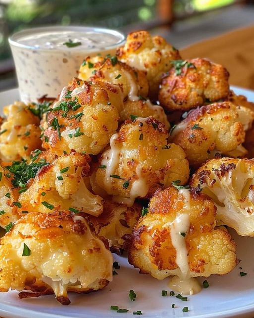 Vegan Cheesy Cauliflower Bites Recipe