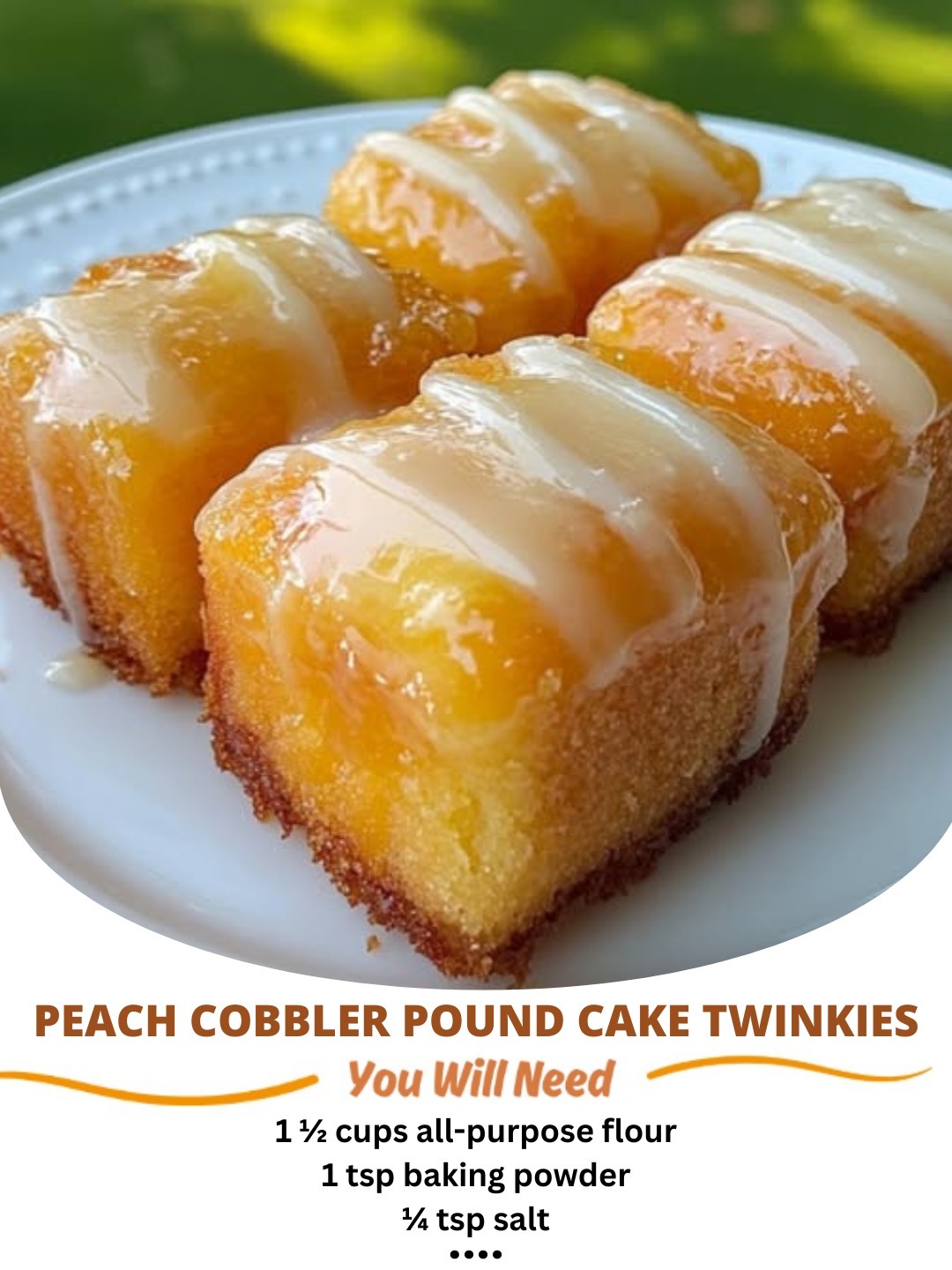 Peach Cobbler Pound Cake Twinkies