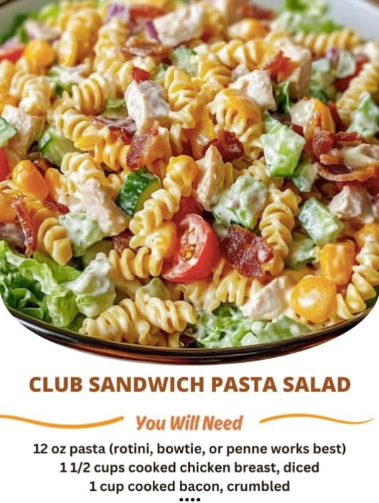 Club Sandwich Pasta Salad