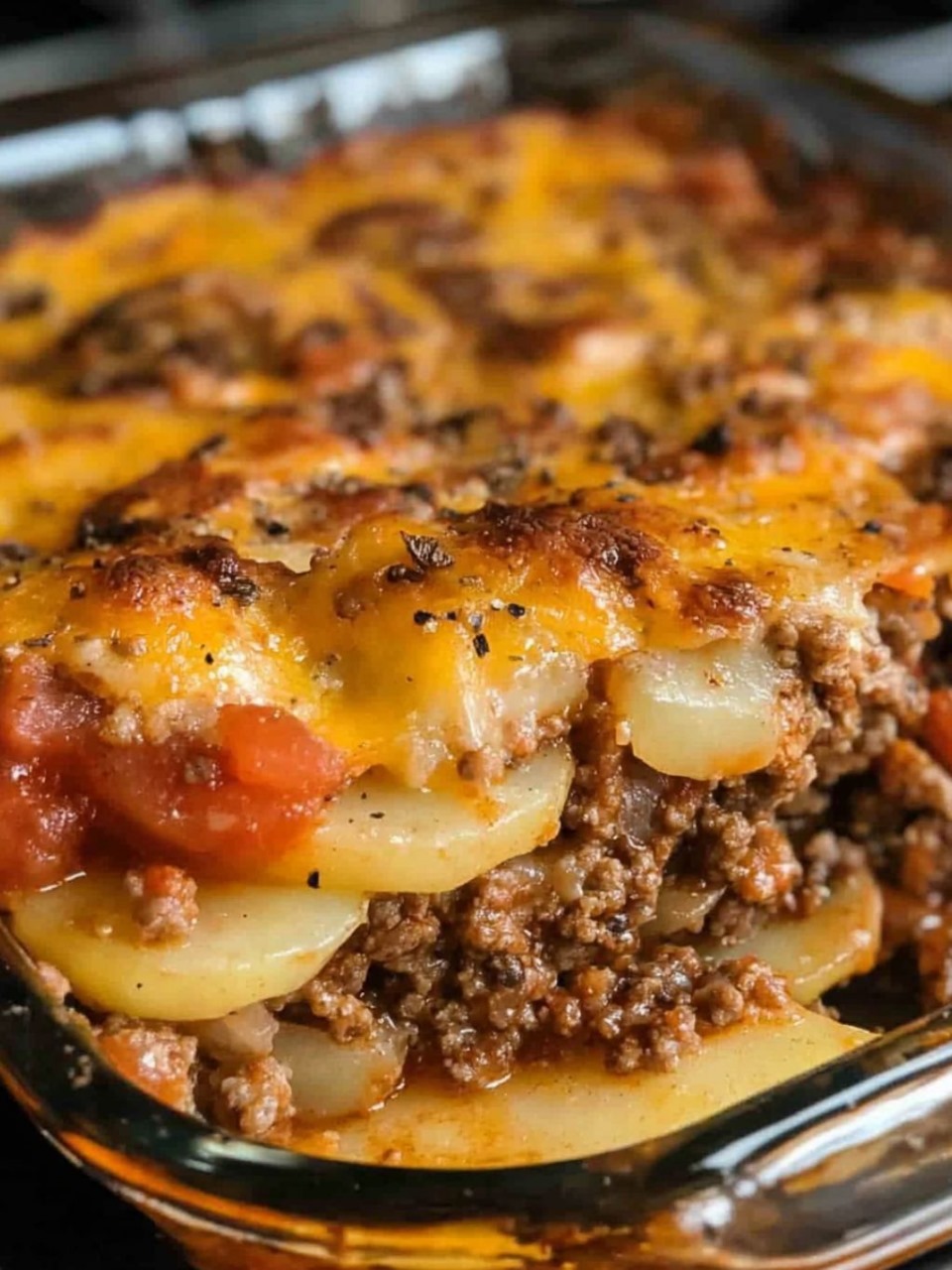 Cheesy Hamburger Potato Casserole