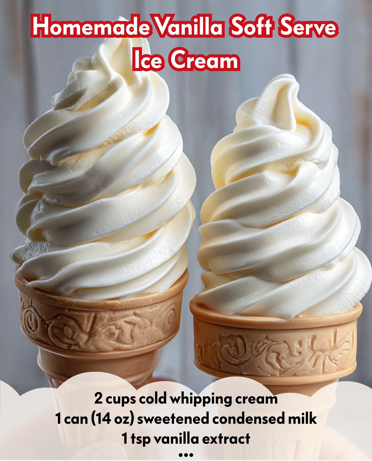 Creamy No-Churn Vanilla Soft Serve Ice Cream