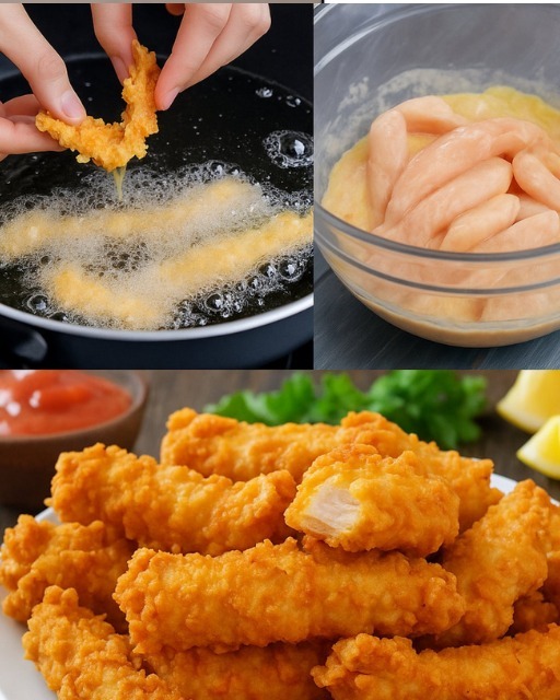 CRISPY CHICKEN STRIPS 😋👇💬