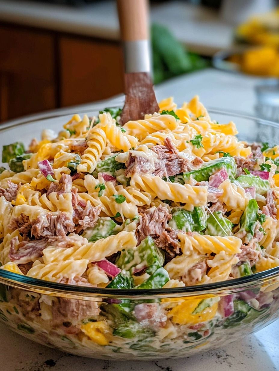Layered Spring Pasta Salad