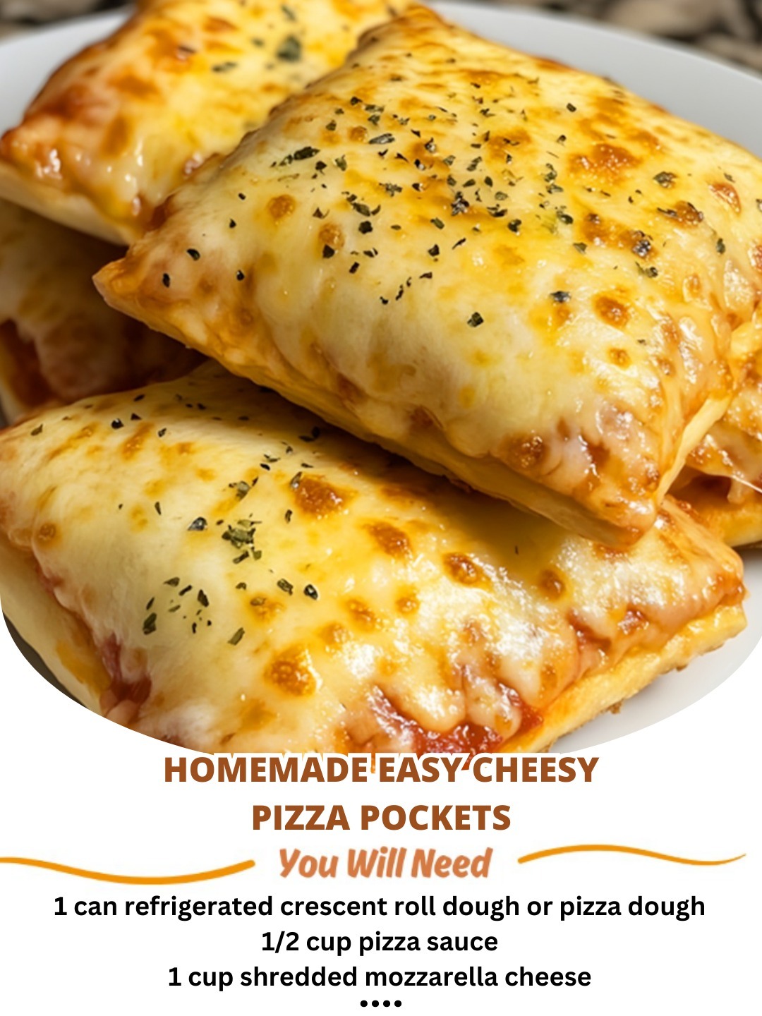 Homemade Easy Cheesy Pizza Pockets